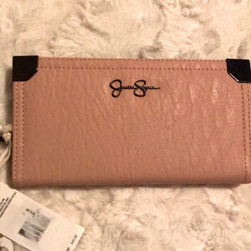 NWT JESSICA SIMPSON FRANKIE WALLET POWDER BLUSH